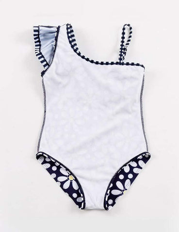 One-Shoulder Lace Family Matching Swim Suit - CCMOM