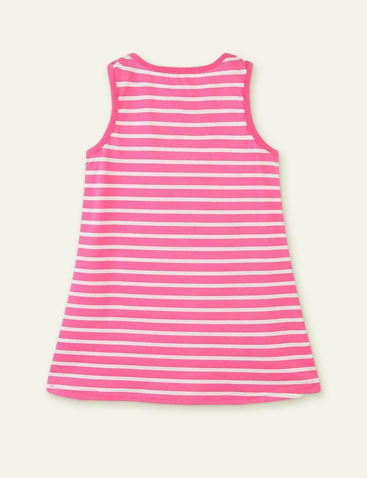 Owl Appliqué Striped Dress - CCMOM