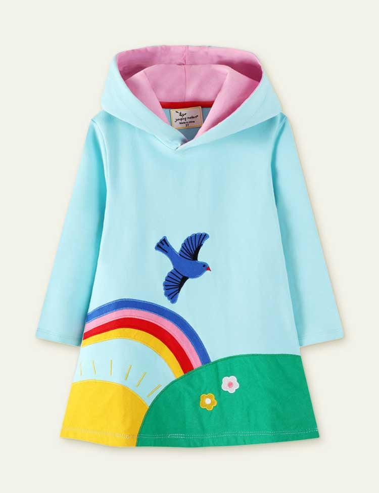 Rainbow Appliqué Hoodie - CCMOM