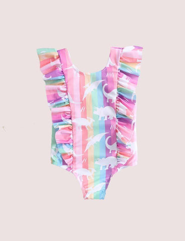 Rainbow Dinosaur Swimsuit - CCMOM