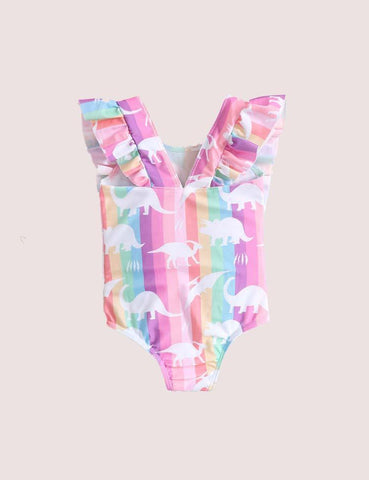 Rainbow Dinosaur Swimsuit - CCMOM