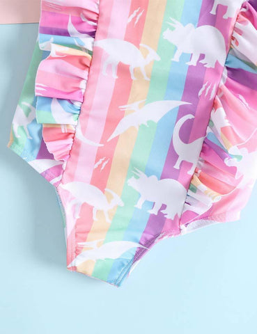 Rainbow Dinosaur Swimsuit - CCMOM