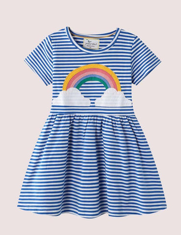 Rainbow Striped Dress - CCMOM