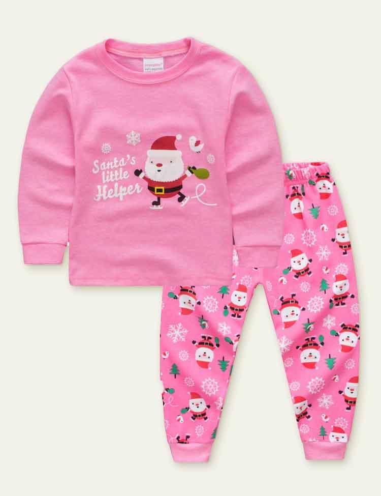 Santa Claus Printed Long-Sleeved Pajamas - CCMOM