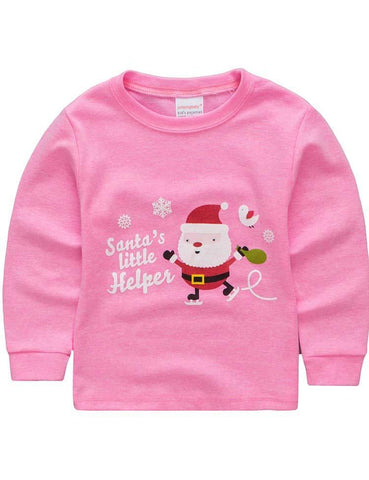 Santa Claus Printed Long-Sleeved Pajamas - CCMOM