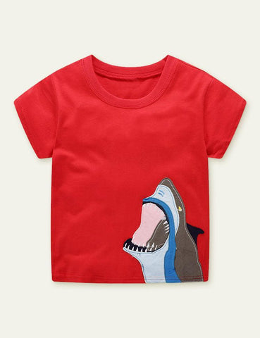 Shark Appliqué T-shirt - CCMOM