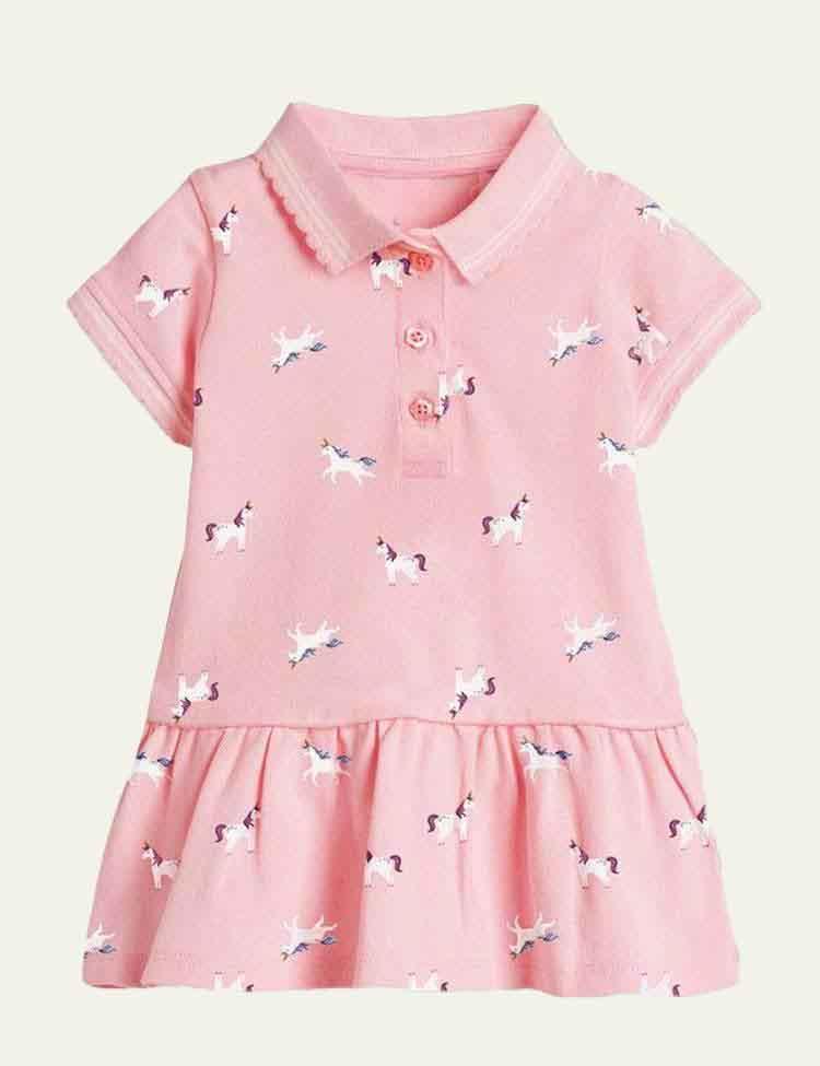 Strawberry Polka Dot Polo Dress - CCMOM