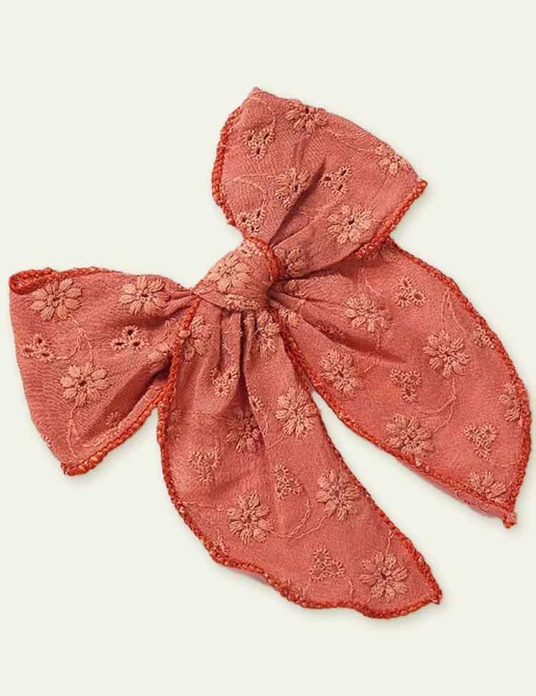 Today Only - Embroidery Bow Barrettes - CCMOM