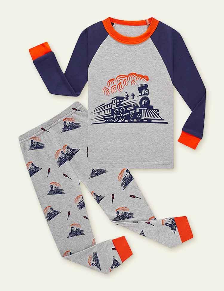 Train Printed Pajamas - CCMOM