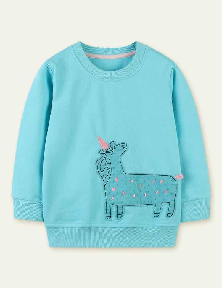 Unicorn Appliqué Sweater - CCMOM