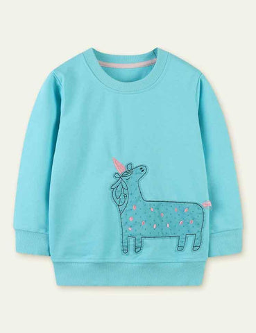 Unicorn Appliqué Sweater - CCMOM