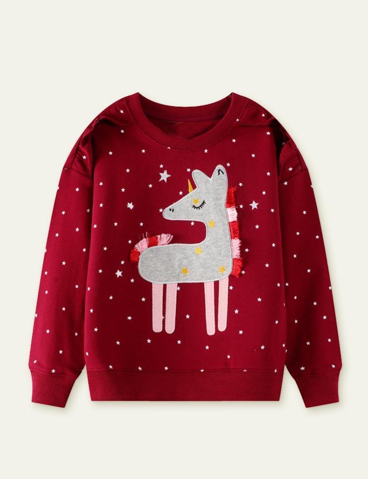 Unicorn Appliqué Sweatshirt - CCMOM