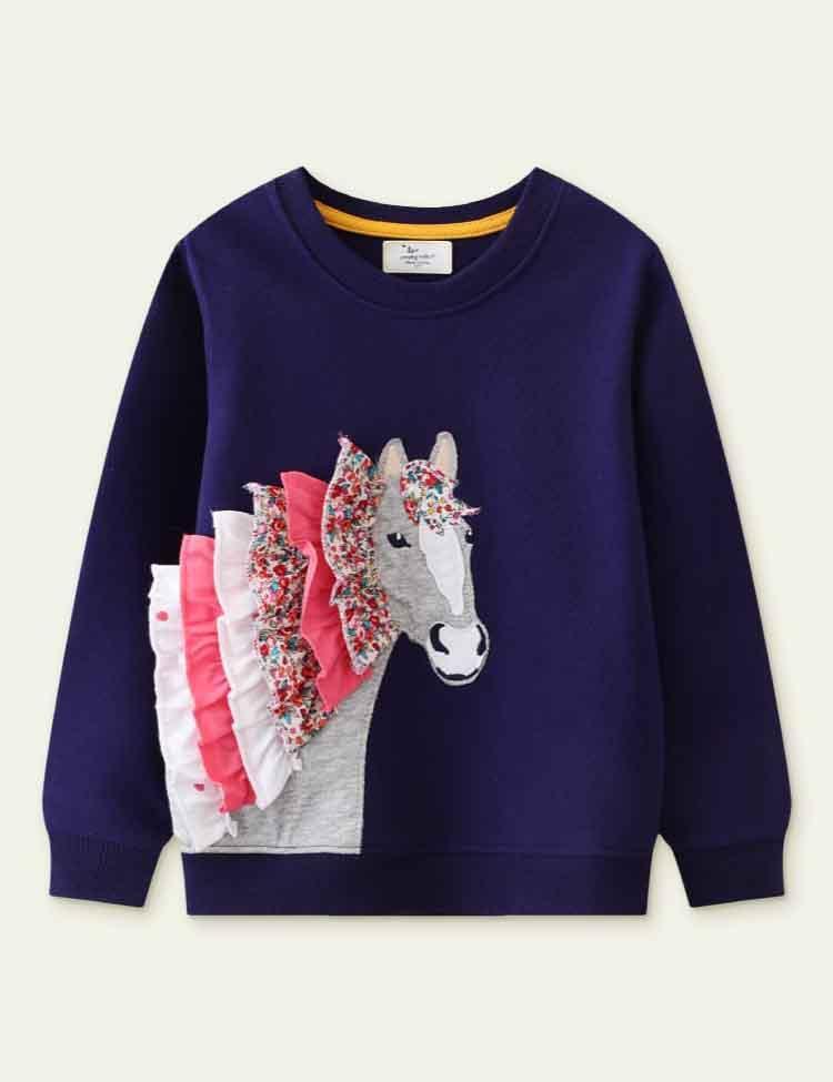 Unicorn Appliqué Sweatshirt - CCMOM