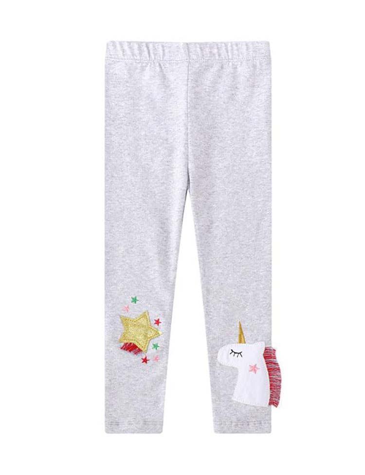 Unicorn Appliqué Tassel Leggings - CCMOM