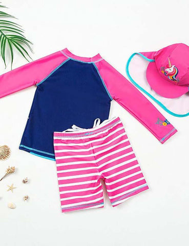 Unicorn Long Sleeve Split Swimsuit - CCMOM