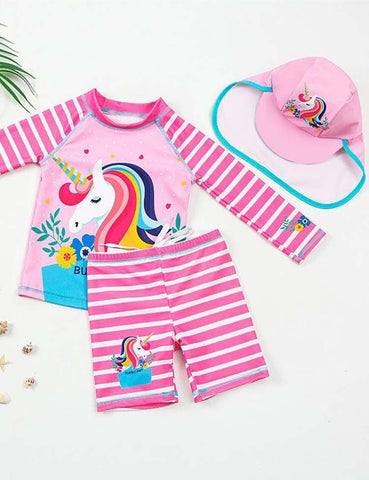 Unicorn Long Sleeve Split Swimsuit - CCMOM