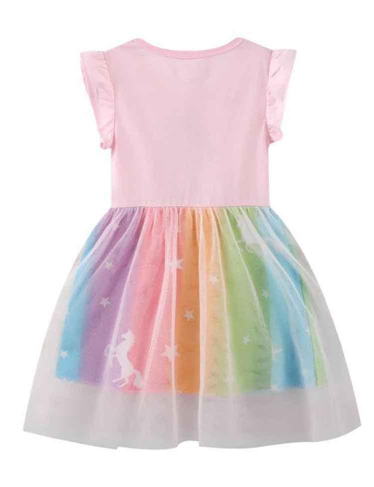 Unicorn Ruffled Mesh Dress - CCMOM