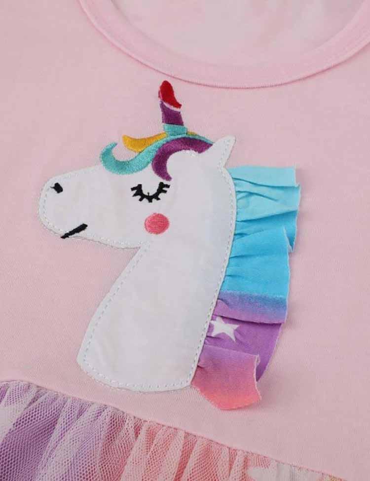 Unicorn Ruffled Mesh Dress - CCMOM